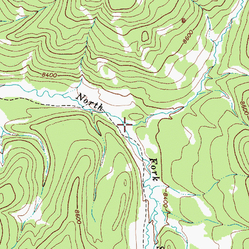 Topographic Map of Grizzly Creek, WY