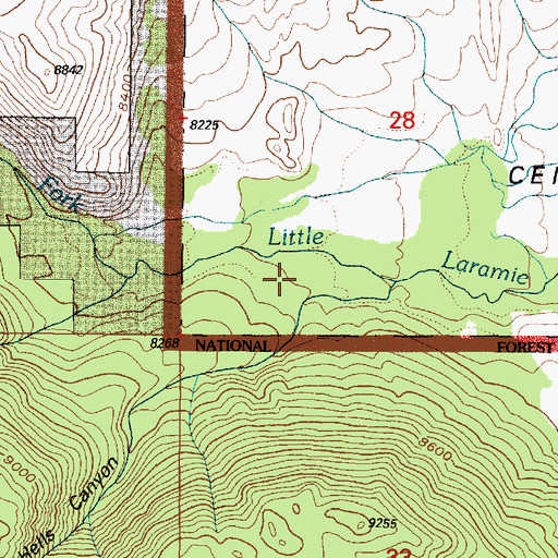 Topographic Map of Hells Canyon, WY