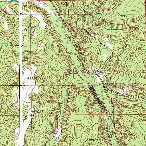 Topographic Map of Hershey Creek, WY