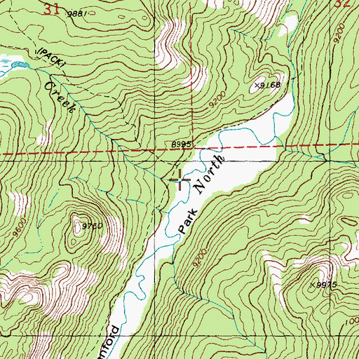 Topographic Map of High Meadow Creek, WY