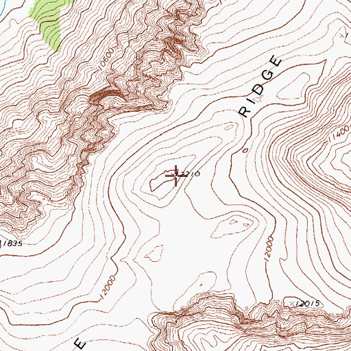 Topographic Map of Horse Ridge, WY