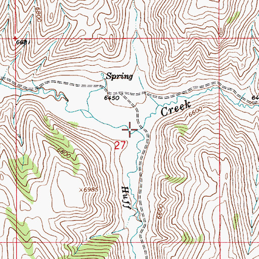 Topographic Map of Huff Creek, WY