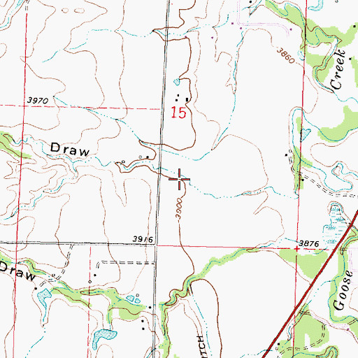 Topographic Map of Jeffries Draw, WY