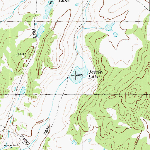 Topographic Map of Jessie Lake, WY