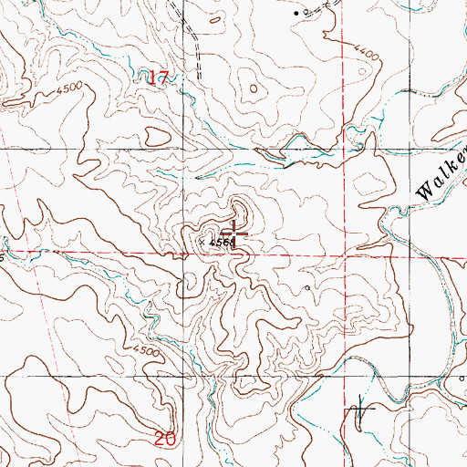 Topographic Map of Kaye Oil Field, WY