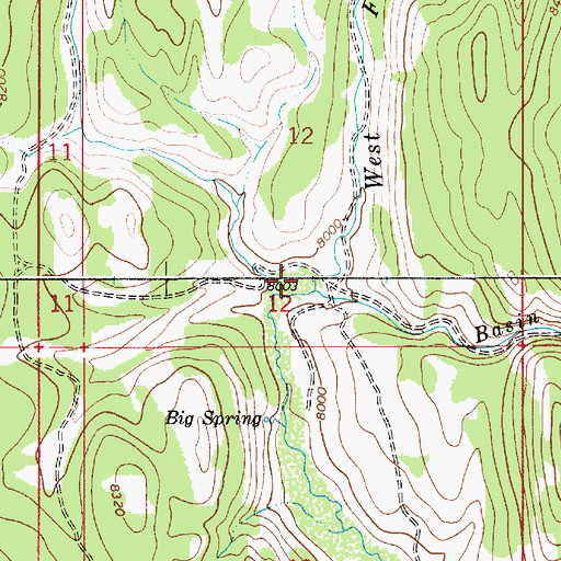 Topographic Map of Kelley Creek, WY