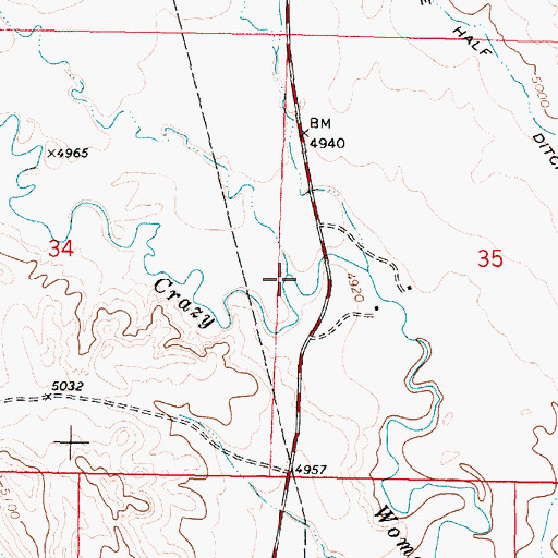 Topographic Map of Kelly Creek, WY