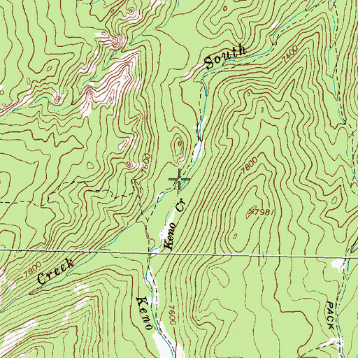Topographic Map of Keno Creek, WY