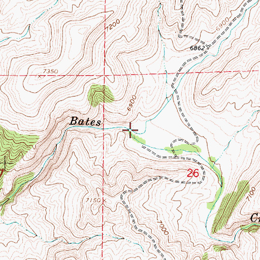 Topographic Map of Kerfoot Creek, WY