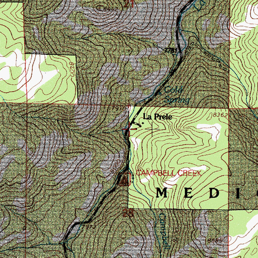 Topographic Map of LaPrele Ranger Station, WY