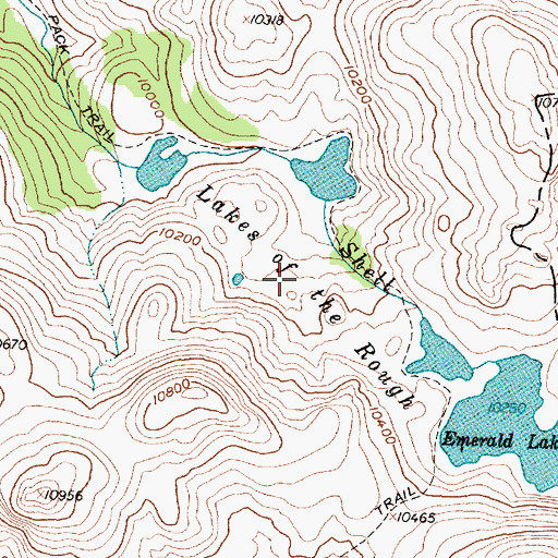 Topographic Map of Lakes of the Rough, WY