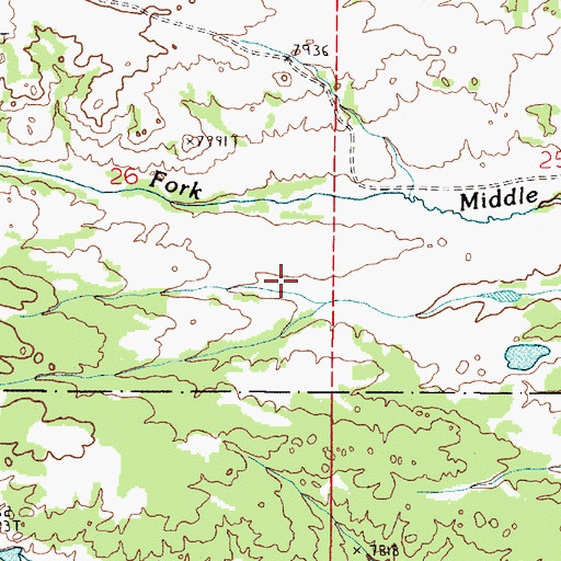 Topographic Map of Lattas Ranch Trail, WY
