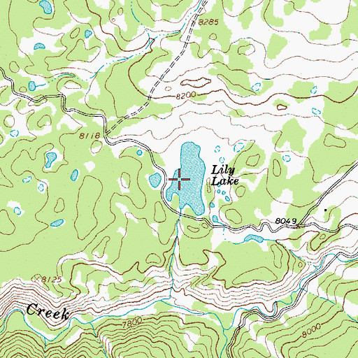 Topographic Map of Lily Lake, WY