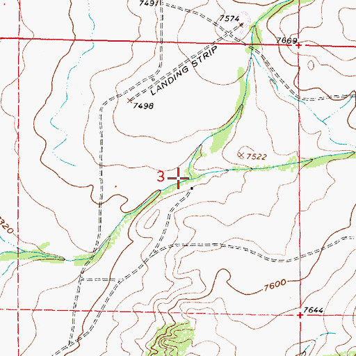Topographic Map of Little Beaver Creek, WY