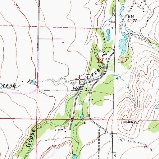 Topographic Map of Lone Star Creek, WY