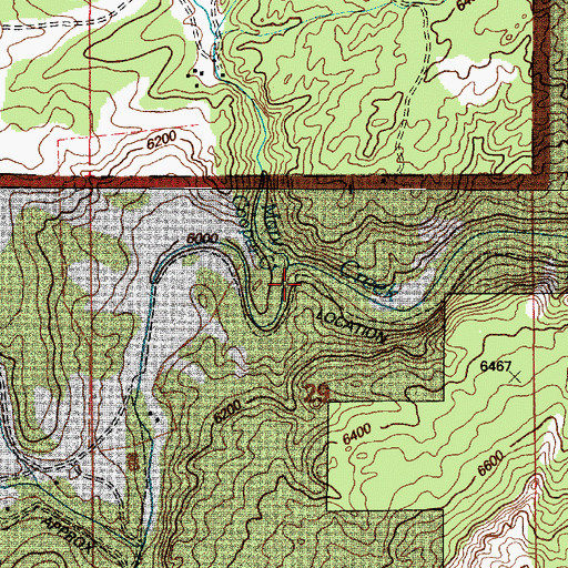 Topographic Map of Mary Cooper Creek, WY