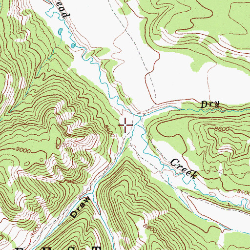Topographic Map of McMichael Draw, WY