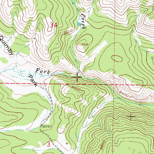 Topographic Map of McNulty Creek, WY