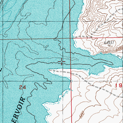 Topographic Map of Middle Marsh Creek, WY