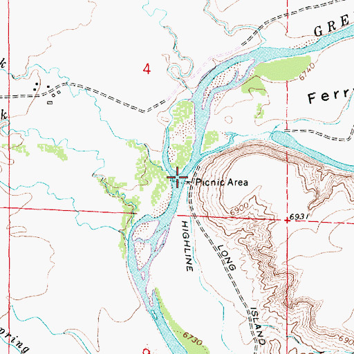 Topographic Map of Middle Piney Creek, WY