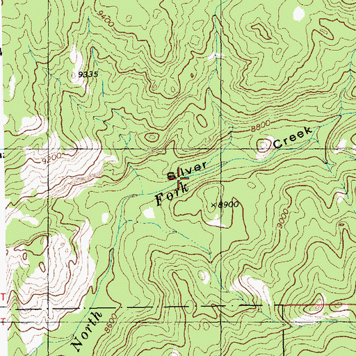 Topographic Map of Monroe Creek, WY
