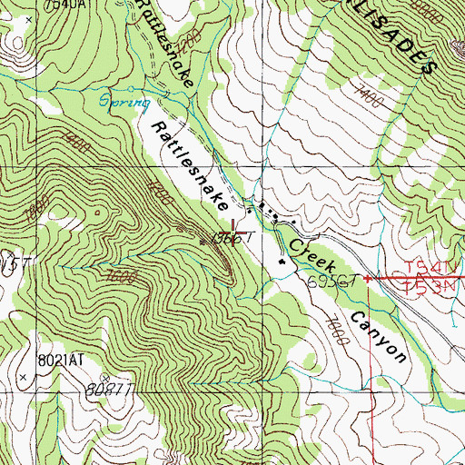 Topographic Map of Mooncrest Ranch, WY