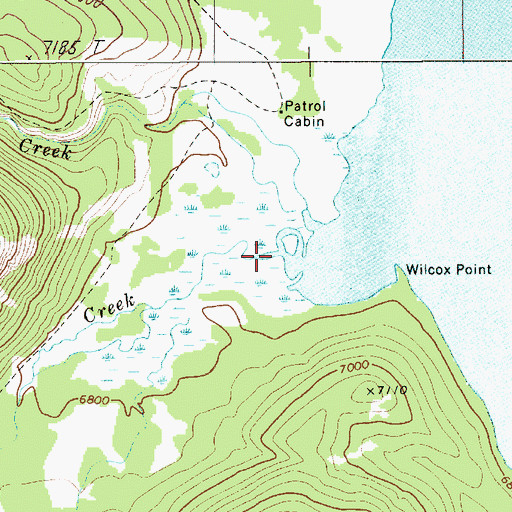 Topographic Map of Moose Creek, WY