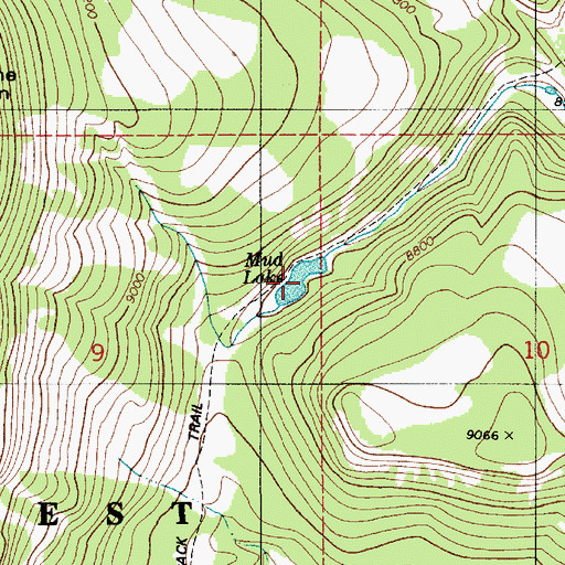 Topographic Map of Mud Lake, WY