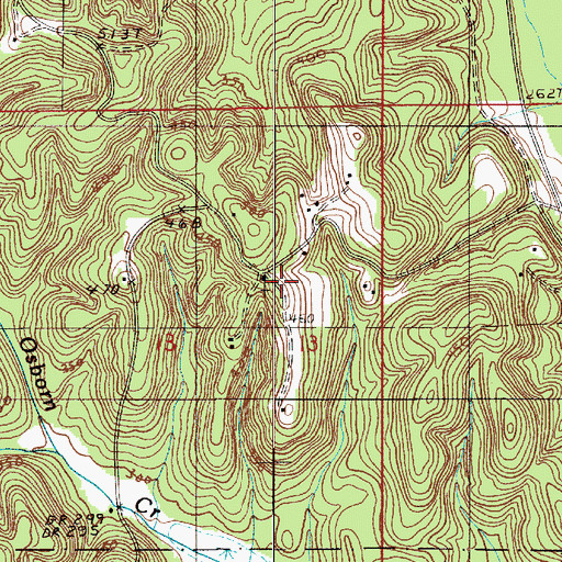 Topographic Map of Mount Pilgrim Church, AL