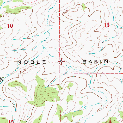 Topographic Map of Noble Basin, WY