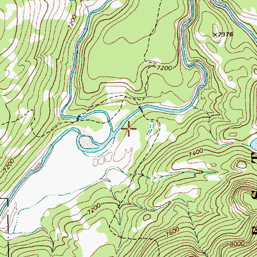 Topographic Map of North Buffalo Fork, WY