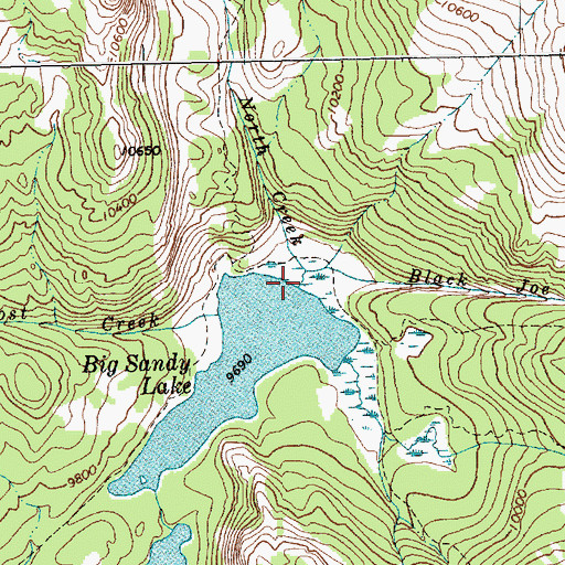 Topographic Map of North Creek, WY