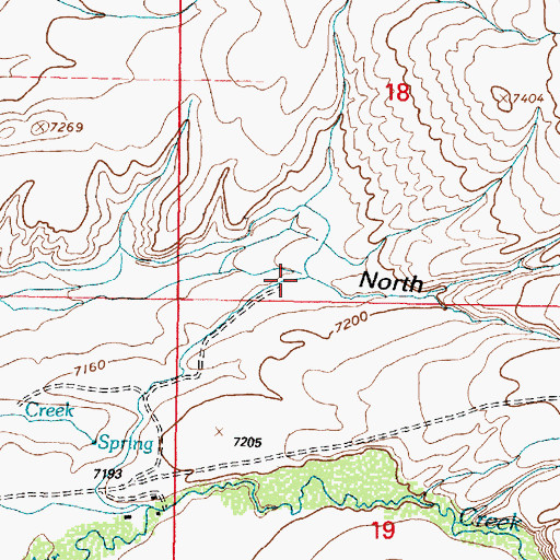 Topographic Map of North Draw, WY