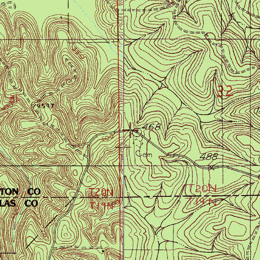 Topographic Map of Mount Zion Church, AL
