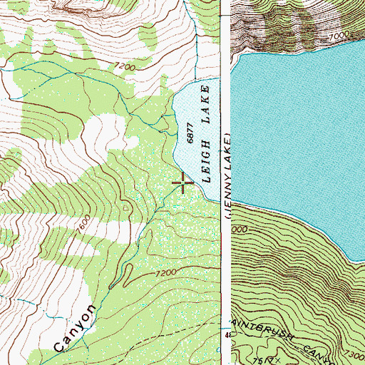 Topographic Map of Paintbrush Canyon, WY