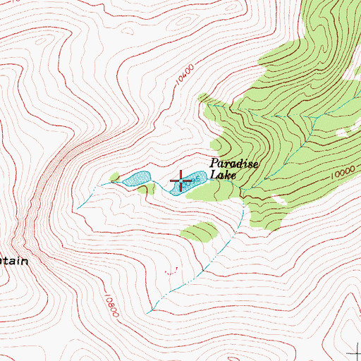 Topographic Map of Paradise Lake, WY