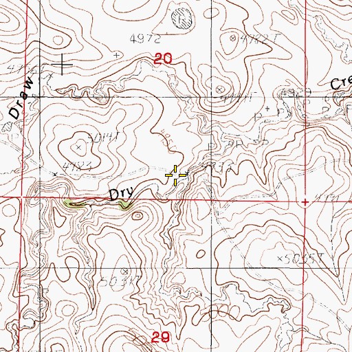 Topographic Map of Patsy Draw, WY