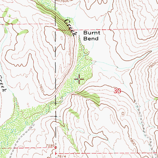 Topographic Map of Perkins Creek, WY