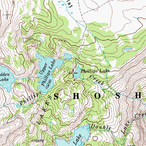 Topographic Map of Phillips Lake, WY
