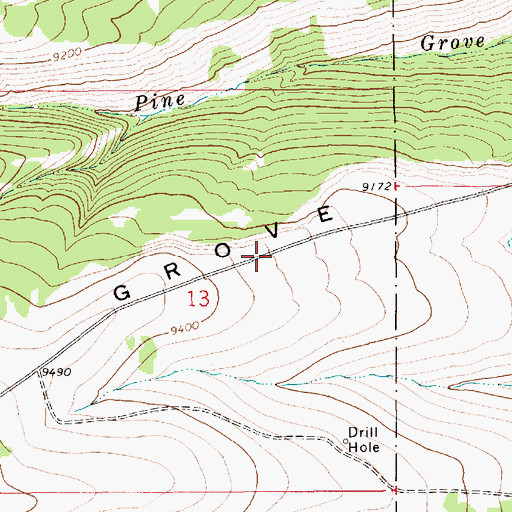 Topographic Map of Pine Grove Ridge, WY