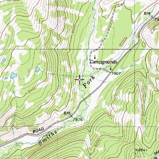 Topographic Map of Poker Hollow, WY