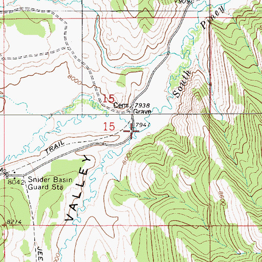 Topographic Map of Porcupine Creek, WY