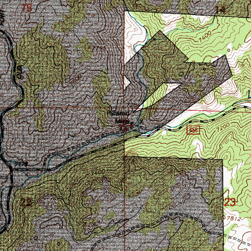 Topographic Map of Pyramid Mine, WY