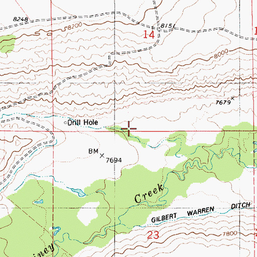 Topographic Map of Red Canyon, WY