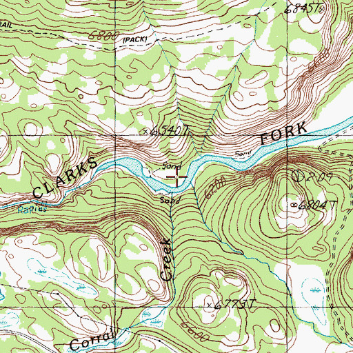 Topographic Map of Reef Creek, WY