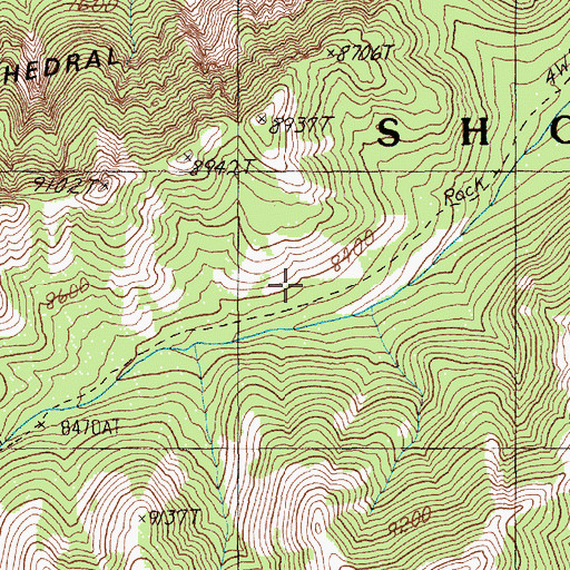 Topographic Map of Reef Creek Trail, WY