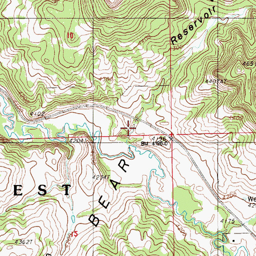 Topographic Map of Reservoir Gulch, WY