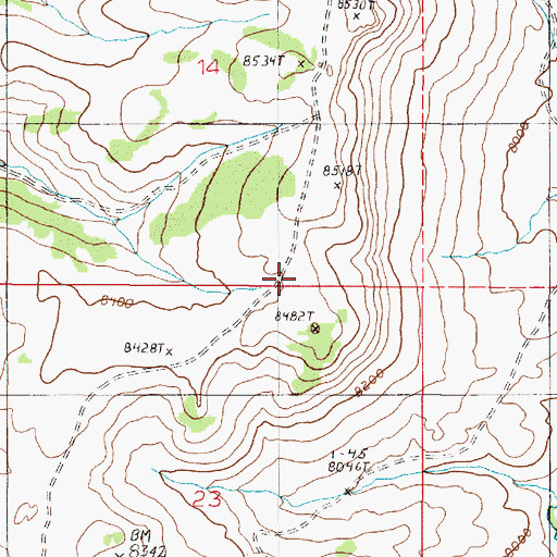 Topographic Map of Ridge Camp Trail, WY