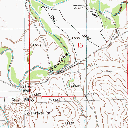 Topographic Map of Robinson Creek, WY