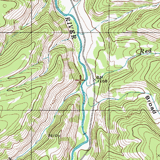 Topographic Map of Rock Creek, WY